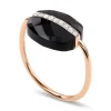 Morganne Bello Bague-BAGUE AURORE ONYX ET DIAMANTS OR ROSE
