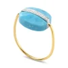 Morganne Bello Bague-BAGUE AURORE TURQUOISE ET DIAMANTS OR JAUNE