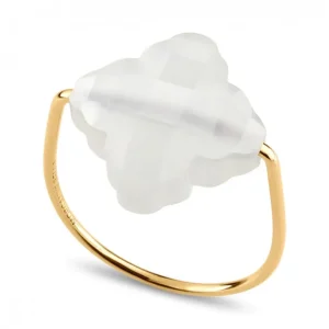 Morganne Bello Bague-BAGUE BAROQUE OR JAUNE PIERRE DE LUNE