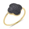 Morganne Bello Bague-BAGUE CHANCE DIAMANTS NOIRS SERTIS OR JAUNE
