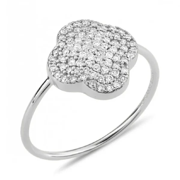 Morganne Bello Bague-BAGUE CHANCE DIAMANTS SERTIS OR BLANC