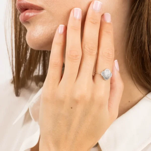 Morganne Bello Bague-BAGUE CHANCE DIAMANTS SERTIS OR BLANC