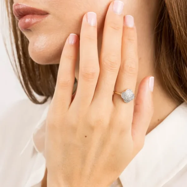 Morganne Bello Bague-BAGUE CHANCE DIAMANTS SERTIS OR JAUNE