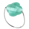 Morganne Bello Bague-BAGUE OR BLANC TREFLE AMAZONITE