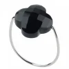 Morganne Bello Bague-BAGUE OR BLANC TREFLE ONYX