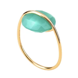 Morganne Bello Bague-BAGUE OR JAUNE AMAZONITE