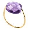Morganne Bello Bague-BAGUE OR JAUNE COUSSIN AMETHYSTE