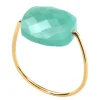 Morganne Bello Bague-BAGUE OR JAUNE COUSSIN AMAZONITE