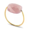 Morganne Bello Bague-BAGUE OR JAUNE COUSSIN QUARTZ GUAVA