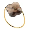 Morganne Bello Bague-BAGUE OR JAUNE TREFLE QUARTZ FUMÉ