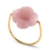 Morganne Bello Bague-BAGUE OR JAUNE TREFLE QUARTZ GUAVA