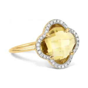 Morganne Bello Bague-BAGUE VICTORIA DIAMANTS CITRINE + DIAMANTS OR JAUNE