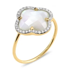 Morganne Bello Bague-BAGUE VICTORIA DIAMANTS OPALE ETHIOPIENNE + DIAMANTS OR JAUNE