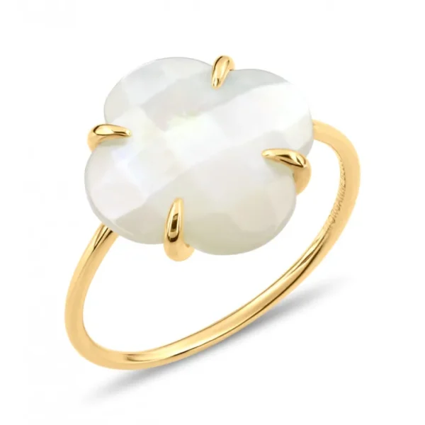 Morganne Bello Bague-BAGUE VICTORIA NACRE BLANCHE OR JAUNE