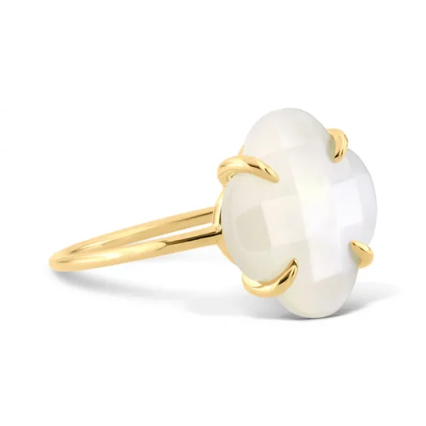Morganne Bello Bague-BAGUE VICTORIA NACRE BLANCHE OR JAUNE