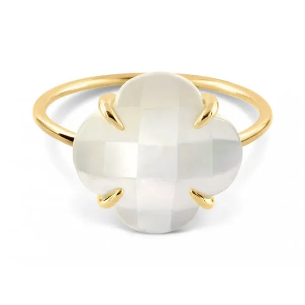 Morganne Bello Bague-BAGUE VICTORIA NACRE BLANCHE OR JAUNE