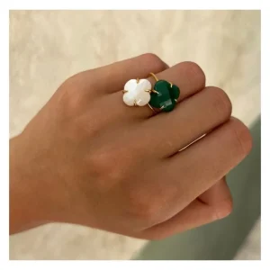 Morganne Bello Bague-BAGUE VICTORIA NACRE BLANCHE OR JAUNE