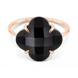 Morganne Bello Bague-BAGUE VICTORIA ONYX OR ROSE