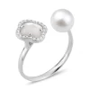 Morganne Bello Bague-BAGUE VICTORIA PERLES ET NACRE BLANCHE + DIAMANTS OR BLANC