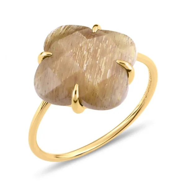 Morganne Bello Bague-BAGUE VICTORIA PIERRE DE SOLEIL OR JAUNE