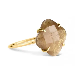 Morganne Bello Bague-BAGUE VICTORIA PIERRE DE SOLEIL OR JAUNE