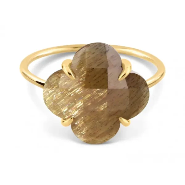 Morganne Bello Bague-BAGUE VICTORIA PIERRE DE SOLEIL OR JAUNE