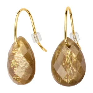 Morganne Bello Boucles D'Oreilles-BOUCLES D'OREILLES ALMA OR JAUNE PIERRE DE SOLEIL