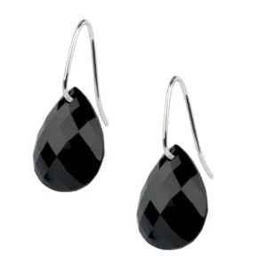 Morganne Bello Boucles D'Oreilles-BOUCLES D'OREILLES ALMA OR BLANC ET ONYX