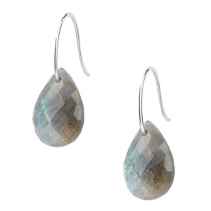 Morganne Bello Boucles D'Oreilles-BOUCLES D'OREILLES ALMA OR BLANC LABRADORITE