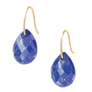 Morganne Bello Boucles D'Oreilles-BOUCLES D'OREILLES ALMA OR JAUNE LAPIS LAZULI