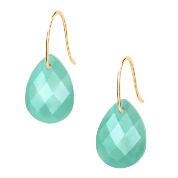 Morganne Bello Boucles D'Oreilles-BOUCLES D'OREILLES ALMA OR JAUNE AMAZONITE