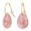 Morganne Bello Boucles D'Oreilles-BOUCLES D'OREILLES ALMA OR JAUNE QUARTZ GUAVA