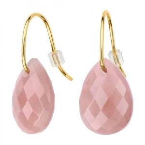 Morganne Bello Boucles D'Oreilles-BOUCLES D'OREILLES ALMA OR JAUNE QUARTZ GUAVA
