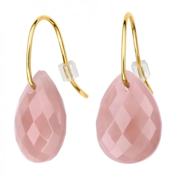 Morganne Bello Boucles D'Oreilles-BOUCLES D'OREILLES ALMA OR JAUNE QUARTZ GUAVA
