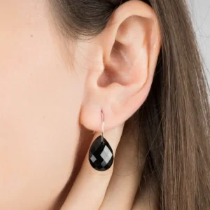 Morganne Bello Boucles D'Oreilles-BOUCLES D'OREILLES ALMA OR BLANC ET ONYX