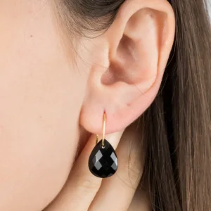 Morganne Bello Boucles D'Oreilles-BOUCLES D'OREILLES ALMA OR JAUNE ONYX