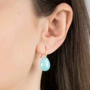 Morganne Bello Boucles D'Oreilles-BOUCLES D'OREILLES ALMA OR JAUNE AMAZONITE