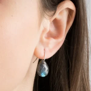 Morganne Bello Boucles D'Oreilles-BOUCLES D'OREILLES ALMA OR BLANC LABRADORITE