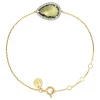 Morganne Bello Bracelet-BRACELET ALMA QUARTZ OLIVE ET DIAMANTS OR JAUNE
