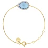 Morganne Bello Bracelet-BRACELET ALMA TOPAZE SWISS BLUE ET DIAMANTS OR JAUNE