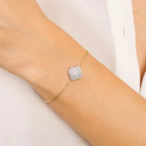 Morganne Bello Bracelet-BRACELET CHANCE DIAMANTS SERTIS OR JAUNE