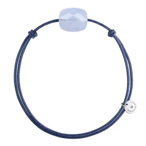Morganne Bello Cordons-BRACELET CORDON BLEU JEAN COUSSIN AGATE BLEUE DENTELLE