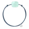 Morganne Bello Cordons-BRACELET CORDON BLEU JEAN COUSSIN OVERSIZE CHRYSOPRASE MENTHE