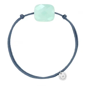 Morganne Bello Cordons-BRACELET CORDON BLEU JEAN COUSSIN OVERSIZE CHRYSOPRASE MENTHE