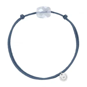 Morganne Bello Cordons-BRACELET CORDON BLEU JEAN COUSSIN MINI AGATE BLEUE DENTELLE