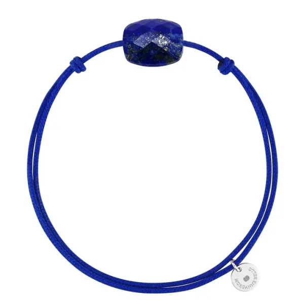 Morganne Bello Cordons-BRACELET CORDON BLEU ROI COUSSIN LAPIS LAZULI