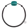 Morganne Bello Cordons-BRACELET CORDON CHOCOLAT COUSSIN AGATE VERTE