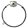 Morganne Bello Cordons-BRACELET CORDON CHOCOLAT COUSSIN OVERSIZE PYRITE