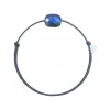 Morganne Bello Cordons-BRACELET CORDON GRIS COUSSIN LABRADORITE NOIRE