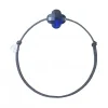 Morganne Bello Cordons-BRACELET CORDON GRIS TREFLE LABRADORITE NOIRE